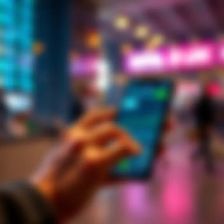 A person using their smartphone to transfer LRC to an exchange, contemplating tax implications