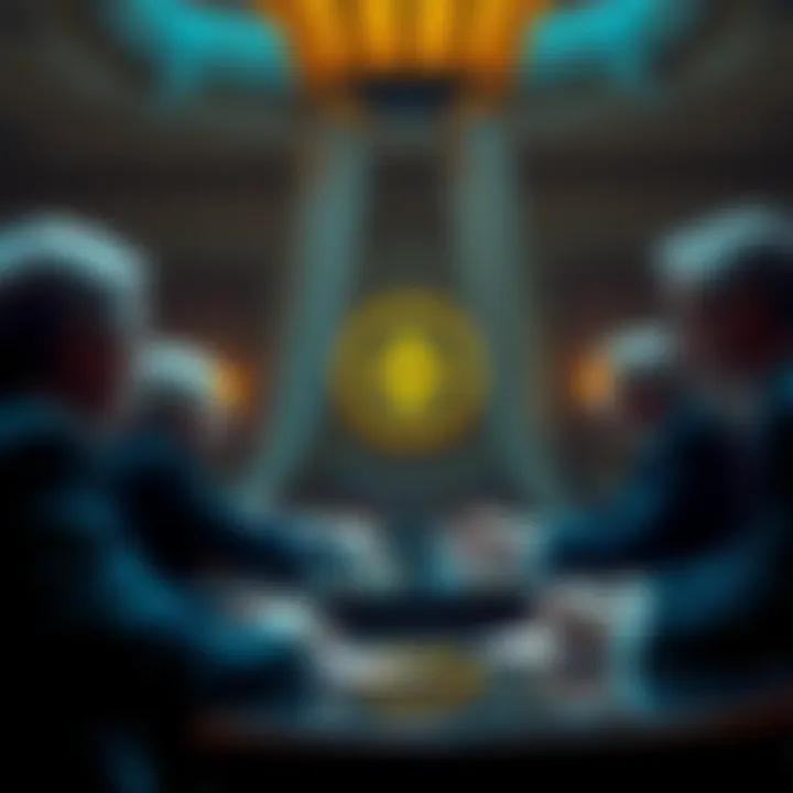 Senators discussing Binance's alleged $1.7 billion transfers to Iran-linked groups in a meeting.