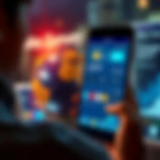 A person using a smartphone app to send USDC to family overseas, with a globe in the background symbolizing international transfers.