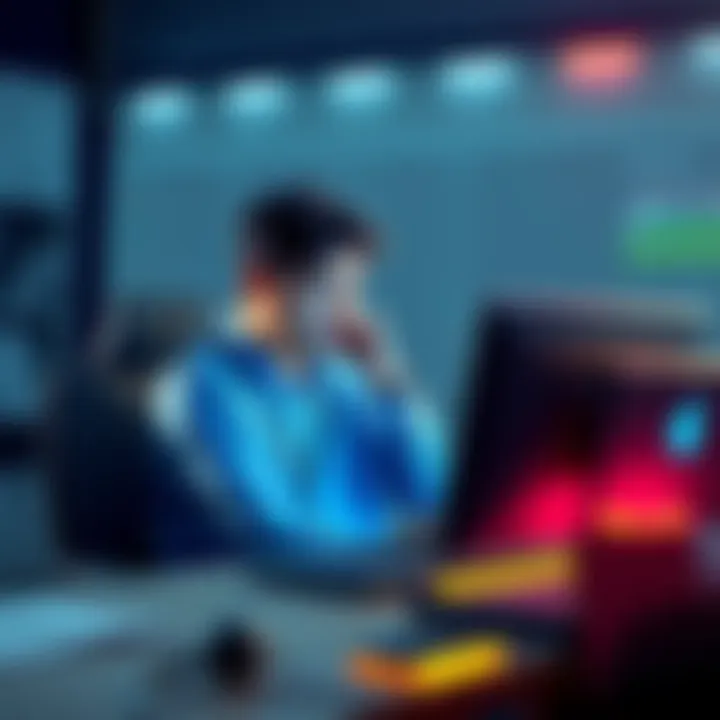 A player sitting at a desk with a computer, looking frustrated while managing a Serie A team in a game.