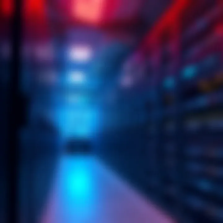 A view of a server room filled with racks of servers and networking equipment, symbolizing web hosting and technology changes.