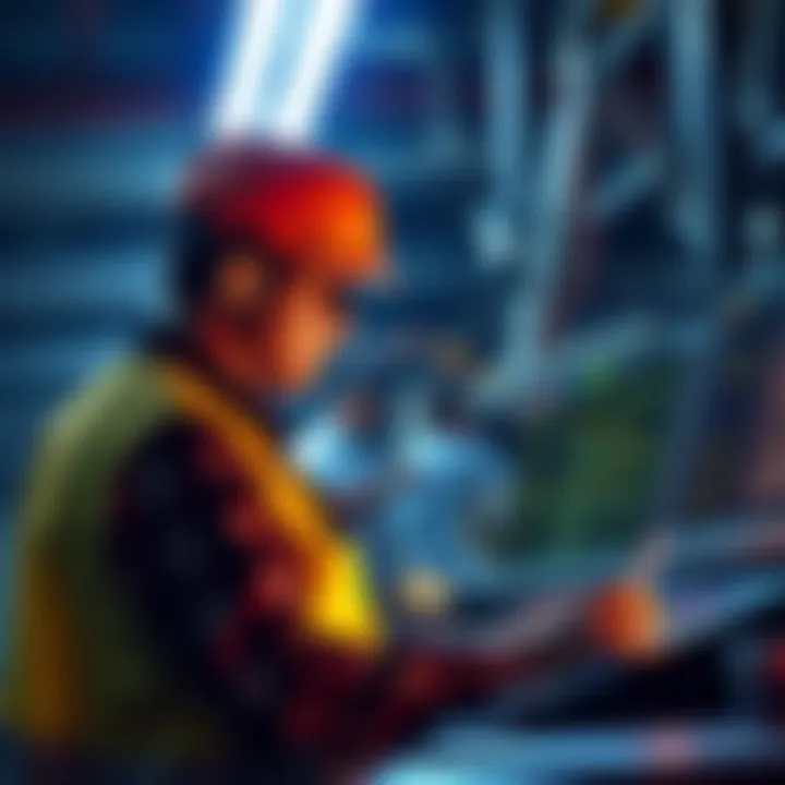 Team member working on improving engine performance while addressing service disruptions