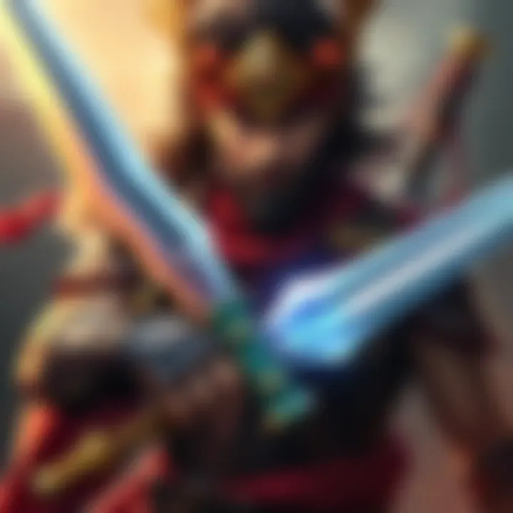 A Shaman Captain holding a poison blade and preparing for battle, showcasing unique abilities in adventure mode.
