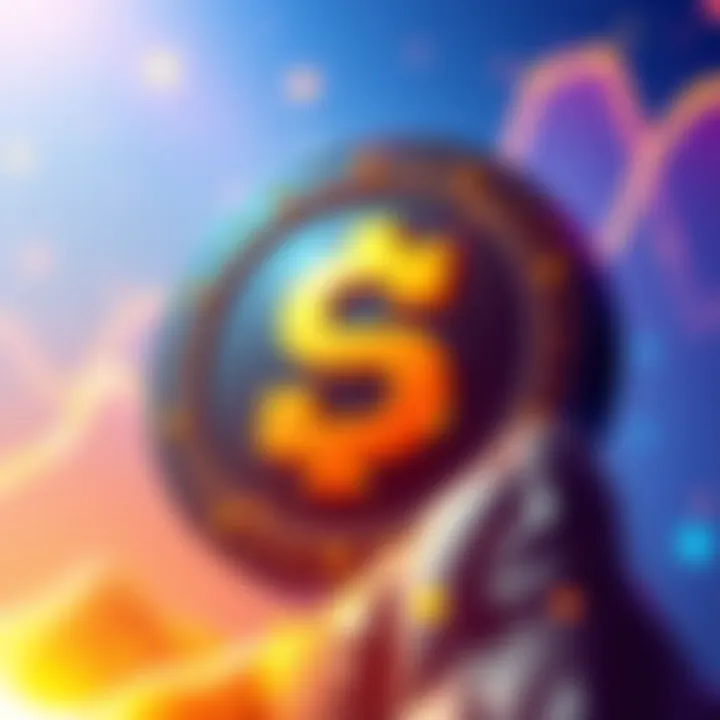 Shib cryptocurrency logo The Shib cryptocurrency logo with a vibrant background symbolizing growth and new initiatives