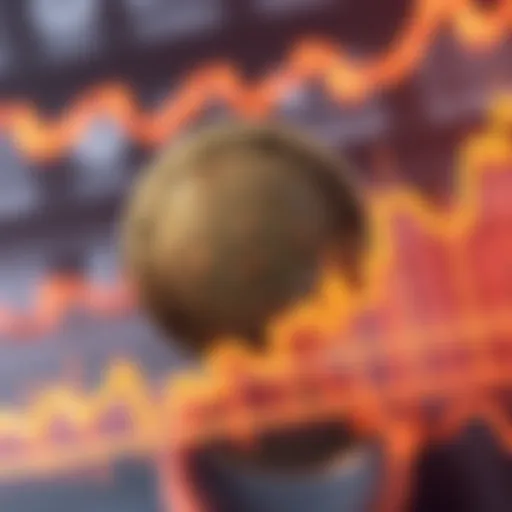 Illustration of a SHIBA INU coin alongside a graph showing upward price movement