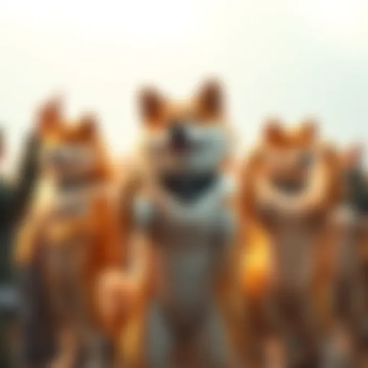 Shiba Inu Supporters Holding Hands A group of Shiba Inu supporters standing together, demonstrating unity and commitment to holding their investments.