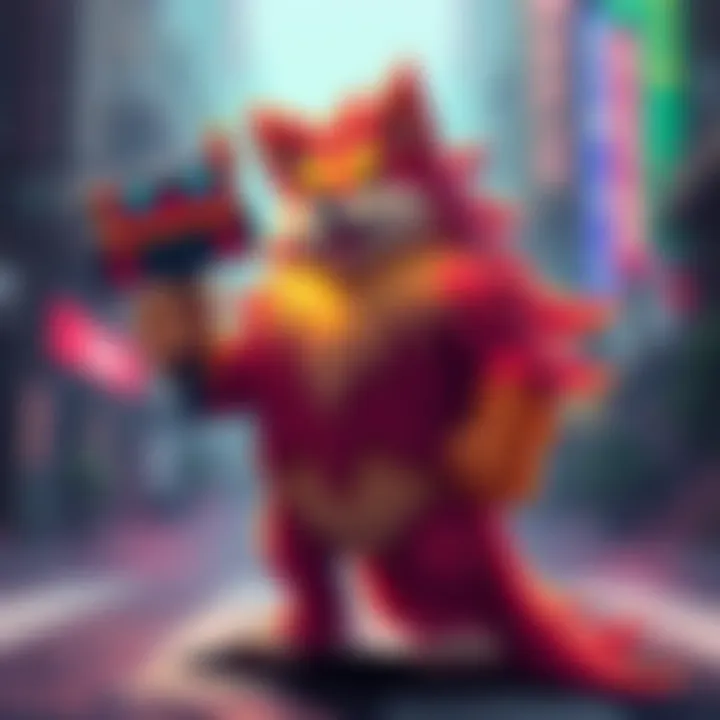 Shibeus Maximus Represents the #shibarmy Shibeus Maximus character standing proudly, symbolizing the spirit and unity of the #shibarmy community, with vibrant colors and a friendly expression