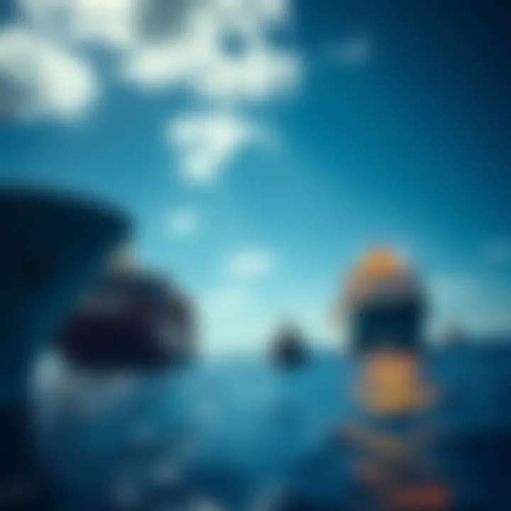 A view of ships passing through the Strait of Hormuz, highlighting the reopening amid a ceasefire.