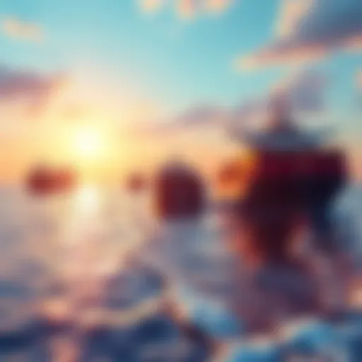 Cargo ships navigating the Strait of Hormuz with a focus on potential tolls and cryptocurrency payments