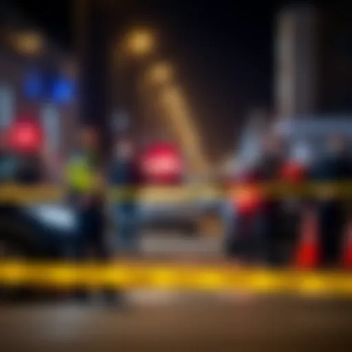 Police investigate the scene of a shooting where a man was injured while buying a car in Villeurbanne