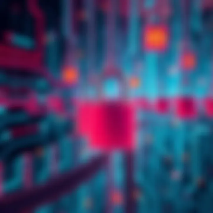 Shutter's Encrypted Mempools Concept An illustration showing the concept of universal encrypted mempools with digital locks and Layer 1 blockchain symbols.