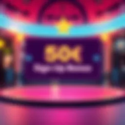 A graphic showing a 50€ sign-up bonus with a bright label indicating limited spots available for EU users.