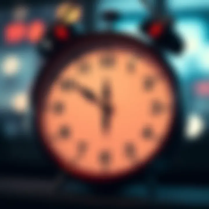 A clock showing the time, suggesting a moment to pause and reflect