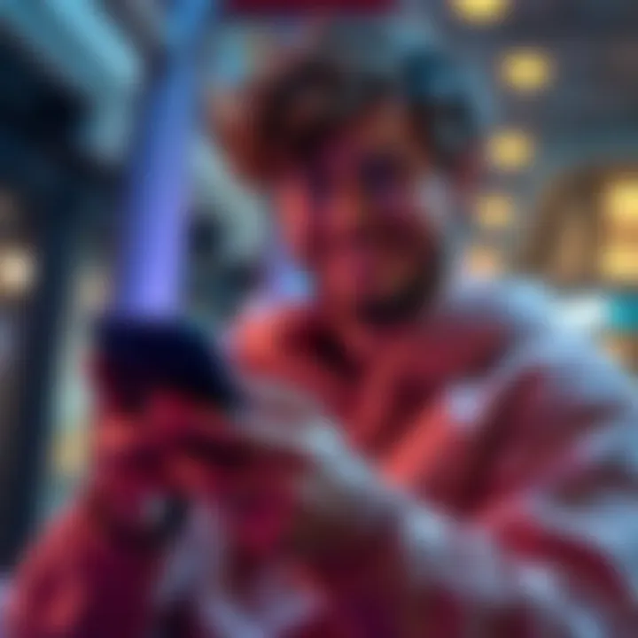 A person smiling while using a smartphone app to manage cryptocurrency easily, showcasing a friendly interface.