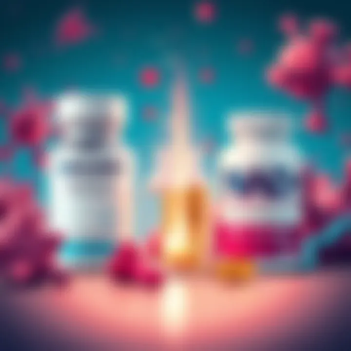 Illustration showing Sirolimus (Rapamycin) on one side and NAD+ supplements on the other, highlighting their roles in anti-aging