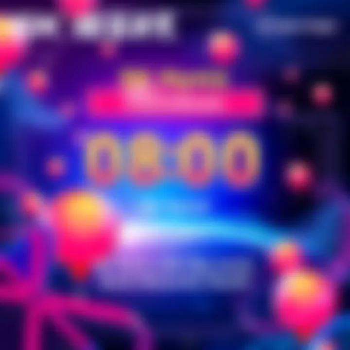 Illustration showing a countdown timer with stock rewards and Airdrop details for SK Hynix launch