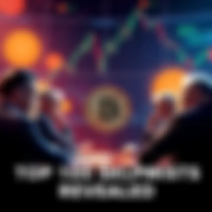 A group of critics discussing Bitcoin, with charts and graphs showing financial trends.