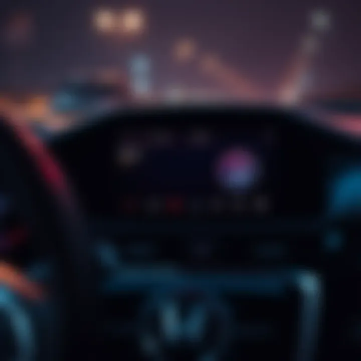Close-up of a Honda CRV dashboard showing Apple Carplay screen with slow loading indicator