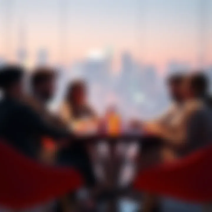 A group of people sitting together, discussing cryptocurrency in a small setting, with laptops and notes on the table.