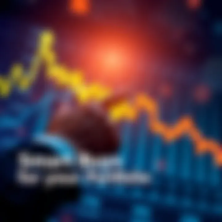 A graph showing rising stock prices with a person pointing at it, symbolizing investment strategies.