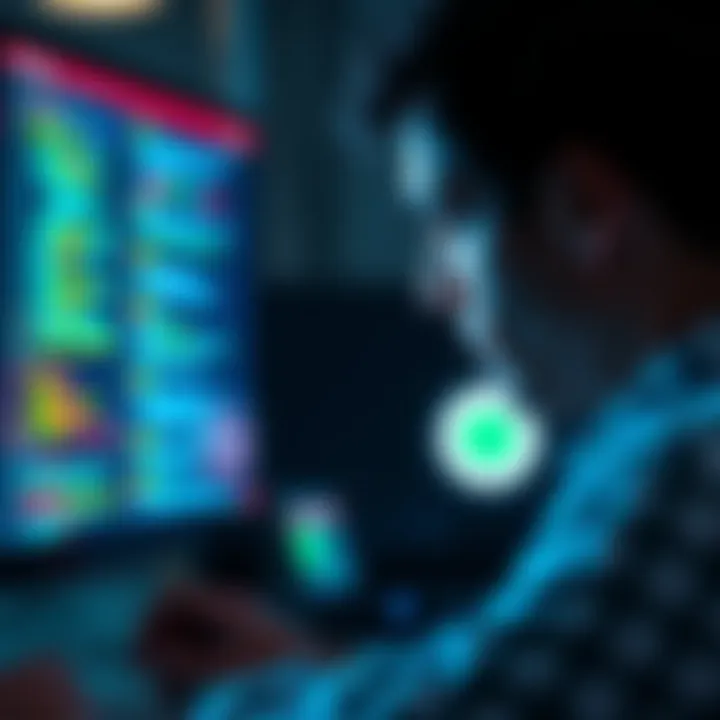 A person looks at a computer screen displaying code, highlighting vulnerabilities in a smart contract created using AI.