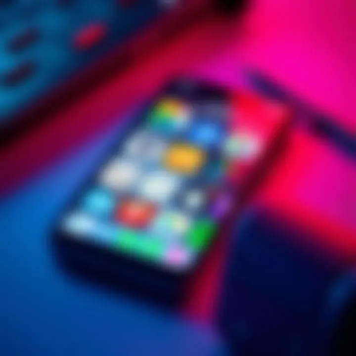 A smartphone displaying various subscription apps like Amazon and ClassPass on the screen, symbolizing monthly plans.