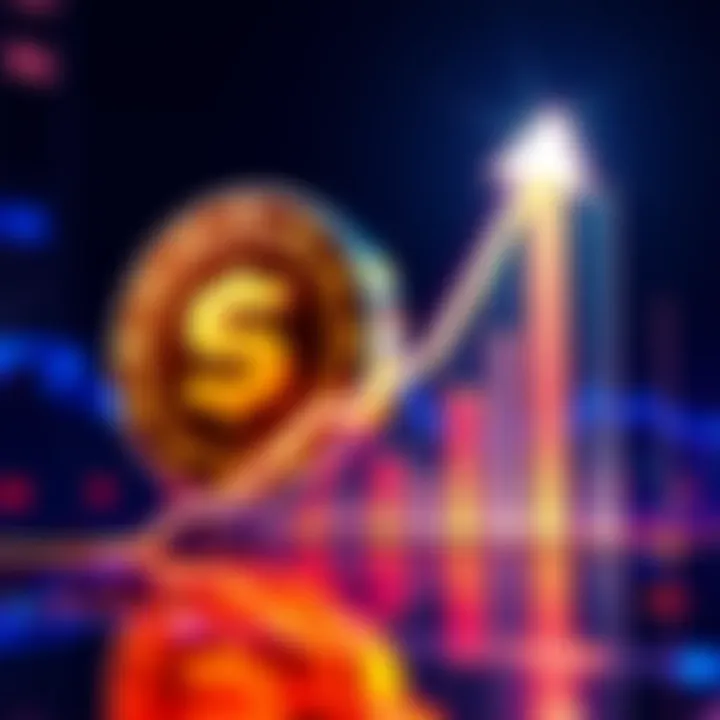 SOL cryptocurrency logo displayed next to a graph showing an upward trend, symbolizing potential growth after a recent price drop.