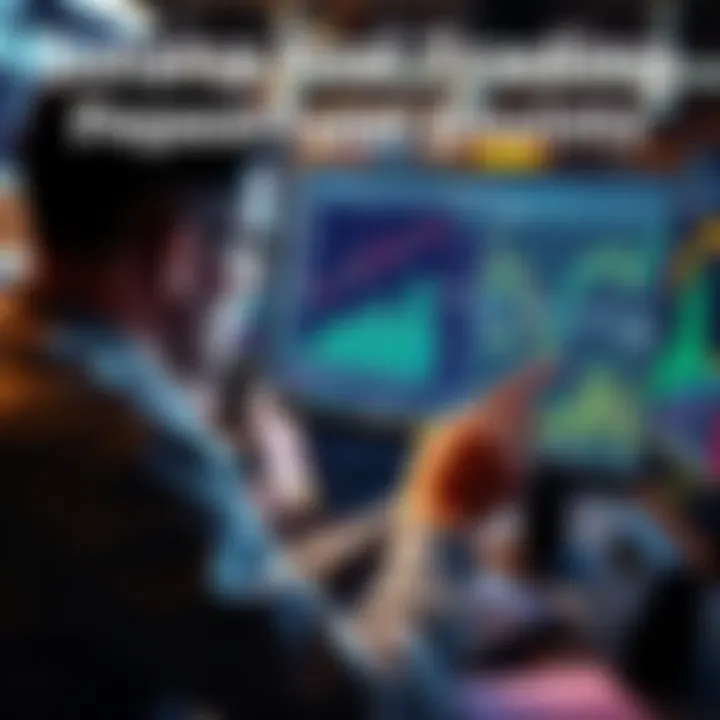 A trader examining charts and graphs on a computer screen focused on Solana perpetual trading