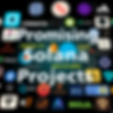A collection of logos from various promising projects on the Solana network, showcasing diversity in DeFi and consumer apps.