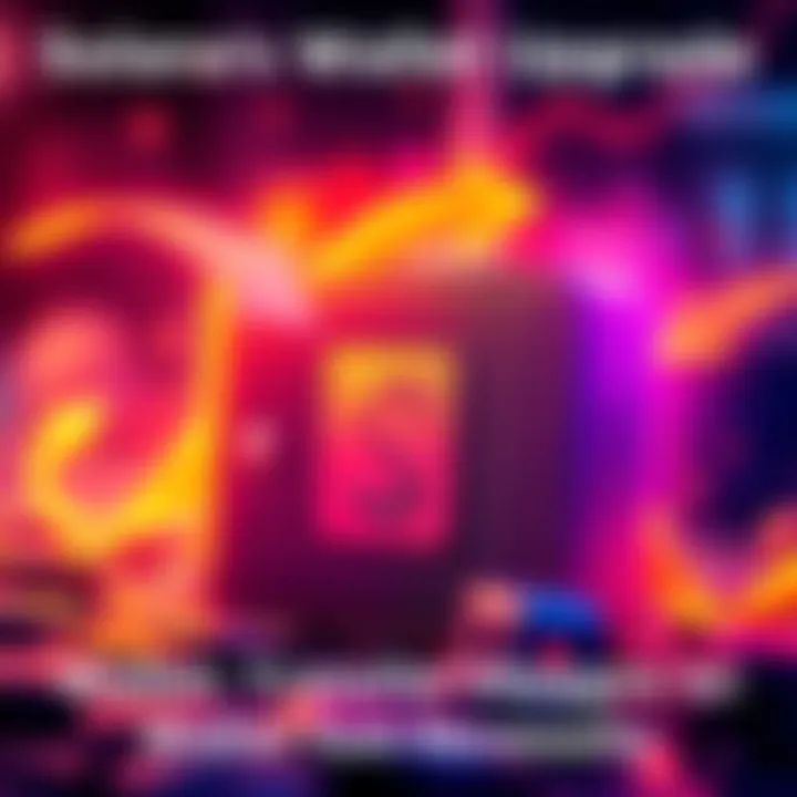 A visual representation of a Solana wallet with arrows indicating asset transfer during an upgrade to Quantum proof technology.