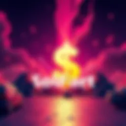 Graphic showing Solfart presale success with a rising dollar sign and meme-themed graphics