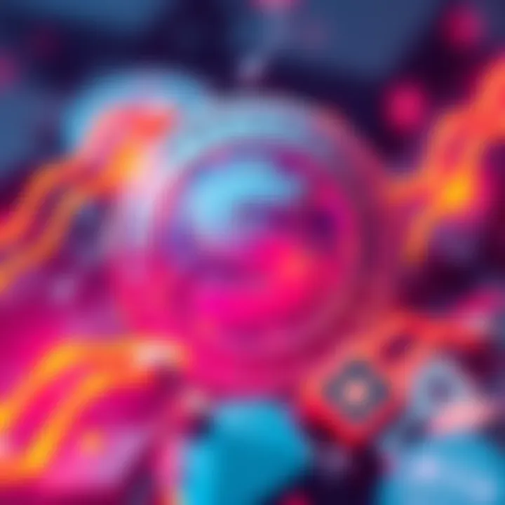 Visual representation of Soqcoin's post-quantum blockchain with elements symbolizing quantum resistance, privacy, and mining efficiency.