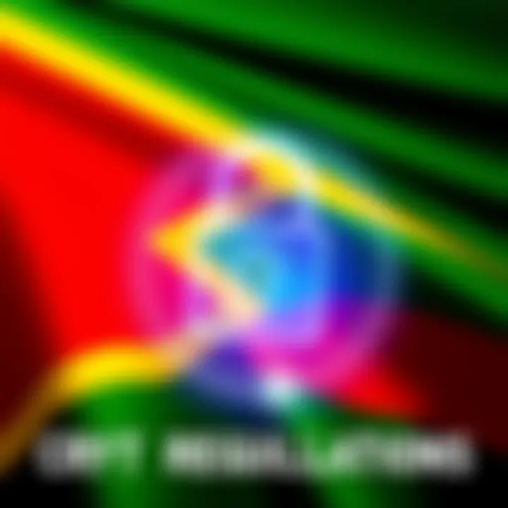 South African flag with a lock symbol representing cryptocurrency security concerns