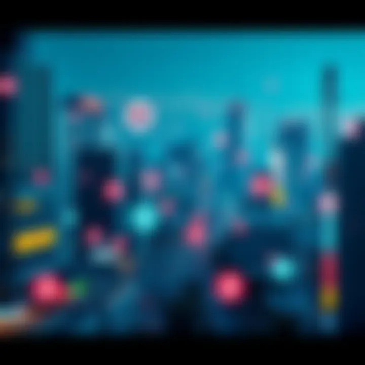A bustling South Korean cityscape with digital currency symbols overlay, highlighting its crypto trading dominance.