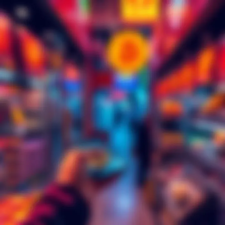 A person using a mobile phone to make a purchase with Bitcoin at a local store
