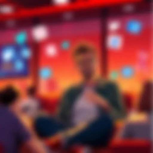 Spoon in a casual setting talking about AIDS, surrounded by social media symbols and reactions from people online.