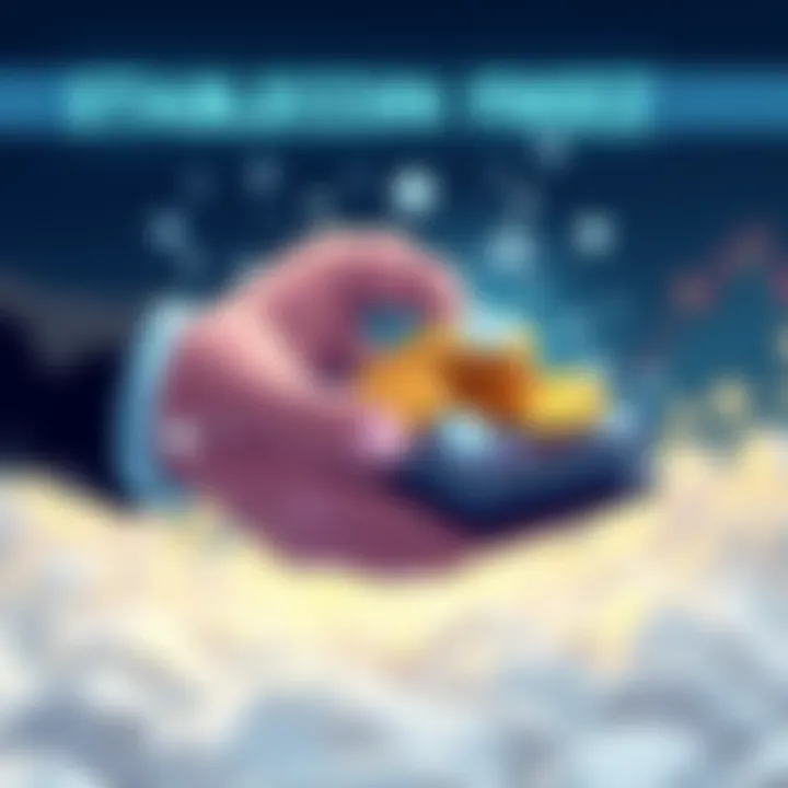 Illustration showing a hand freezing stablecoins symbolized by coins on a digital wallet, representing U.S. Bank's focus on stablecoins during market chaos.