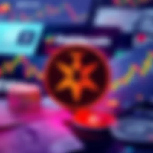 A graphic showing the stablecoin IDRX logo with financial charts and symbols representing liquidity and DeFi markets. The background features a digital currency theme with Rupiah notes and PancakeSwap...