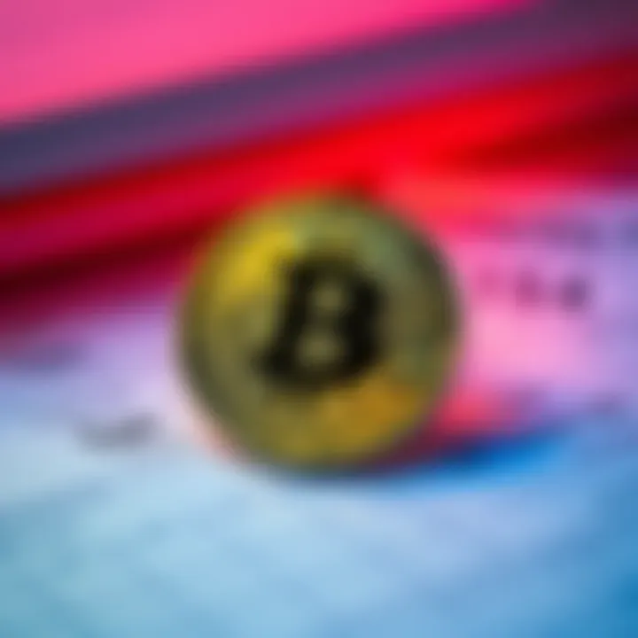 Illustration showing a stablecoin symbol linked to USD with tax forms in the background