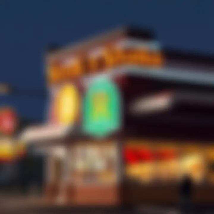 Steak n Shake Bitcoin Celebration A Steak n Shake restaurant with a Bitcoin logo displayed, highlighting the support for Bitcoin enthusiasts.