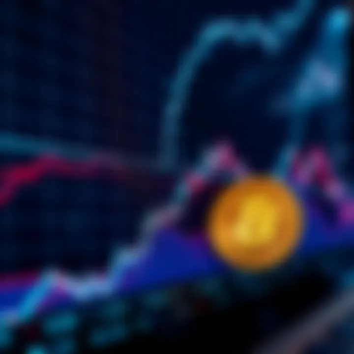 Stock Market and Bitcoin Trends A graph showing rising stock market prices alongside a Bitcoin symbol, indicating potential market changes.