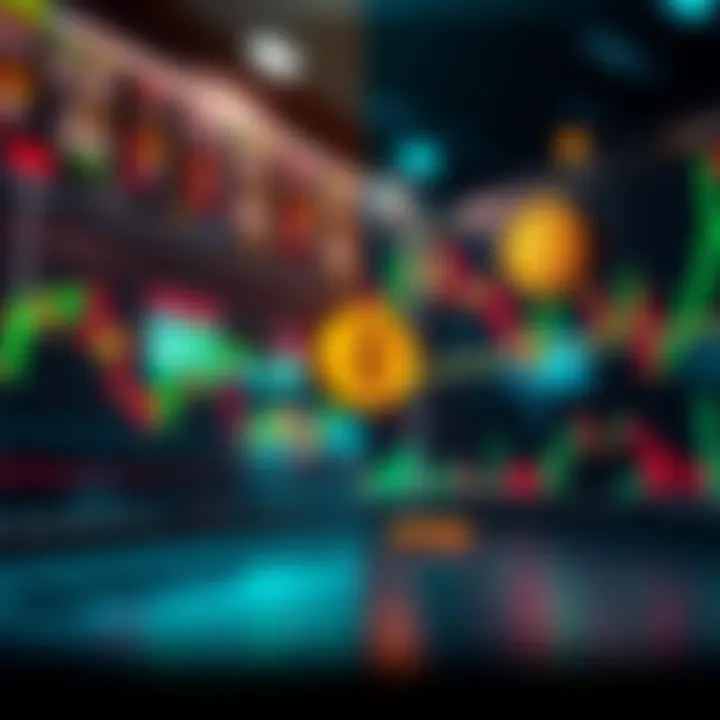 A comparison of stock trading charts and cryptocurrency graphs, highlighting differences in market trends and trading interfaces.