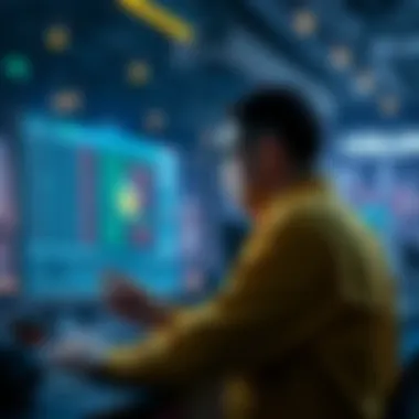 A person analyzing cryptocurrency transactions while looking at a screen showing security measures for stolen funds.