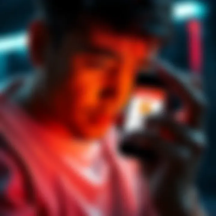 A person looks distressed while staring at a phone displaying a missing funds alert for Pi Coin.
