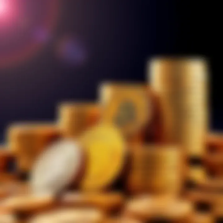 A graphic showing a large number of Bitcoin coins stacked, symbolizing Strategy's acquisition of over 4,000 Bitcoin using STRC.