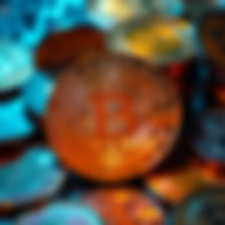 The logo of Strategy with Bitcoin coins in the background, showcasing its rise as the largest Bitcoin holder, overtaking BlackRock.