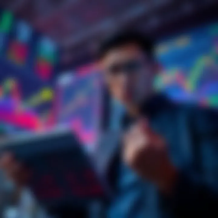 STRC Market Challenges A person looking worried while checking financial charts on a tablet, indicating concern over STRC's market stability.