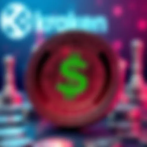 A graphic showing the STRCx token with dollar signs representing dividends and a Kraken logo in the background.
