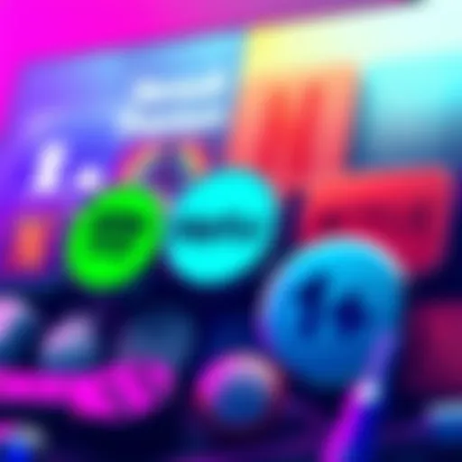 Illustration of popular streaming service logos like Spotify and Netflix with a Revolut Premium logo