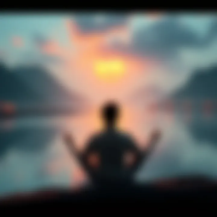 A person meditating in a peaceful environment, symbolizing mental and emotional strength.